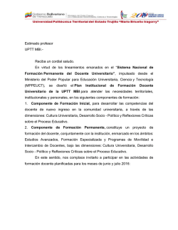 Plan Formacion - Portal UPTT MBI