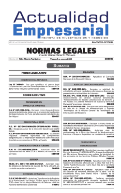 normas legales - Revista Actualidad Empresarial