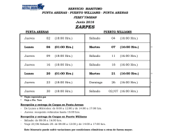 horarios Puerto Williams.junio