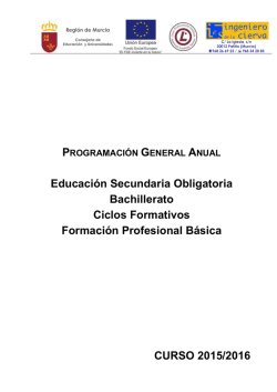 PGA para el curso 2015/2016 - IES Ingeniero de la Cierva