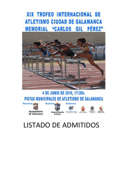 listado provisional de inscritos - Delegación Salmantina de Atletismo