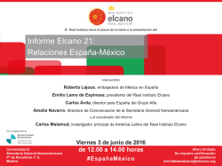 "Informe Elcano 21: Relaciones España