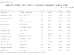 mediadores inscritos en el registro de mediadores familiares de