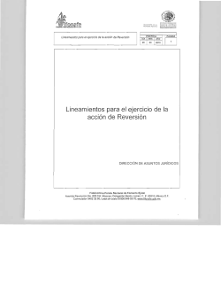 Lineamientos para el ejercicio de la acción de reversión