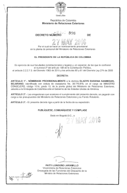 decreto 896 del 27 de mayo de 2016