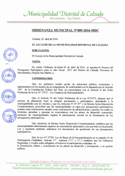 Page 1 c/Municipalidad Distrital de Calzada Moyobamba