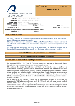 curso 2011-2012 - Escuela de Arquitectura