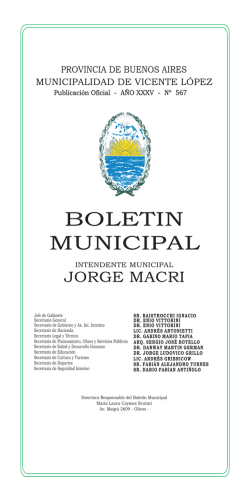 Boletin Municipal 567-1 - Municipalidad de Vicente Lopez