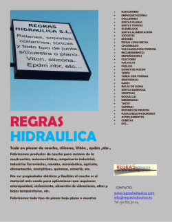 Folleto Regras - REGRAS HIDRAULICA ,SL