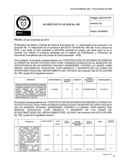 Alcance Acta No. 63 .CAFAZNI (23 Noviembre de 2015)