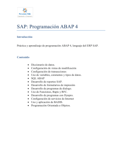 SAP: Programación ABAP 4