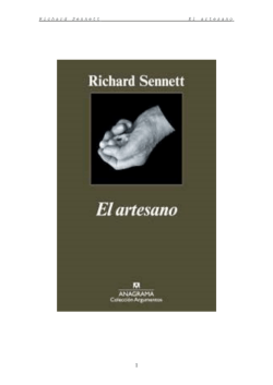 Richard Sennett El artesano