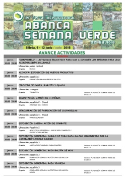 avance actividades