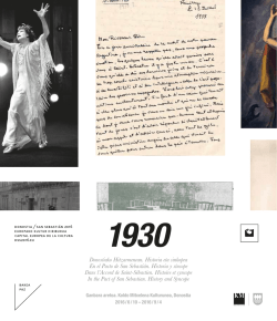 1930 - Donostia / San Sebasti&aacute;n 2016 Europako Kultur Hiriburua