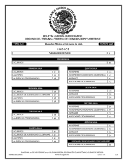 indice - Tribunal Federal de Conciliación y Arbitraje