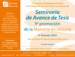 Seminario de Avance de Tesis