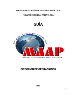 Guía MAAP Direccion de operaciones 2016