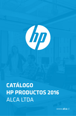 CATÁLOGO HP PRODUCTOS 2016 ALCA LTDA