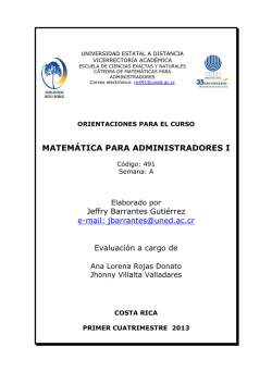 MATEM&Aacute;TICA PARA ADMINISTRADORES I