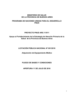 ministerio de salud de la nación - Procurement Notices