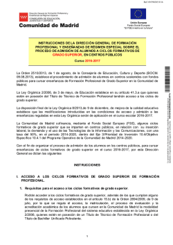 Instrucciones - Comunidad de Madrid