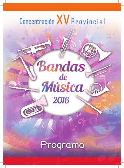 FOLLETO BANDAS 2016 - Federación Extremeña de Bandas de