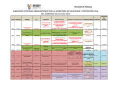 albergues estatales administrados por la secretar&iacute;a de educaci&oacute;n y