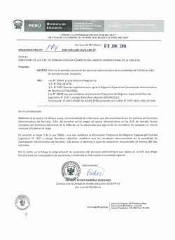 Oficio Mult N° 174-2016-DUGEL01-ARH-CP