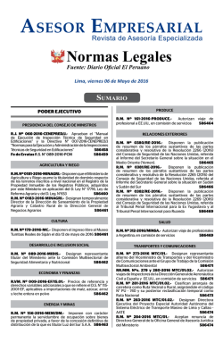 R.VM. Nº 009-2016-EF/15.01 - Revista Asesor Empresarial