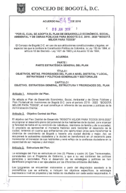 Acuerdo 645 de 2016