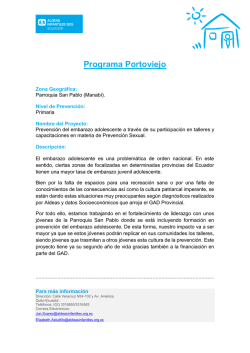 Programa Portoviejo - Aldeas Infantiles SOS Ecuador