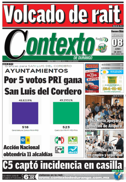 08/06/2016 - Periódico Contexto de Durango