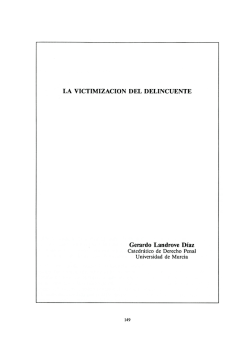 La victimización del delincuente (Gerardo Landrove Díaz)