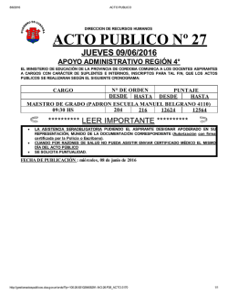 acto publico nº 27 - Gobierno de la Provincia de Córdoba