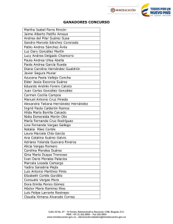 GANADORES CONCURSO