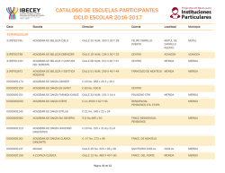 ESCUELAS PARTICIPANTES 1516