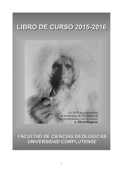 Libro de curso 2015/2016 - Facultad de Ciencias Geológicas