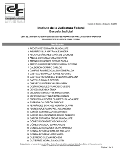 Lista de aprobados - Instituto de la Judicatura Federal