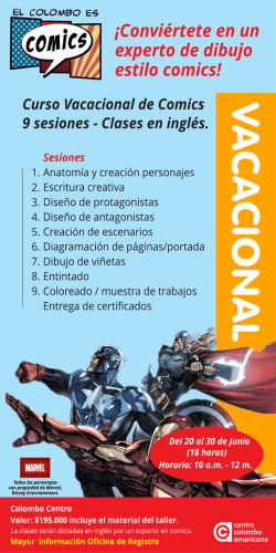 Vacacional de cómics - Centro Colombo Americano