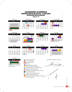 CALENDARIO ACADÉMICO