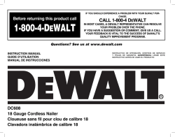 1-800-4-dewalt - DEWALT ServiceNet