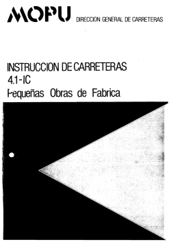 INSTRUCCION DE CARRETERAS Pequeñas Obras de Fabrica