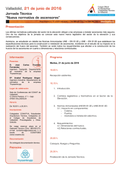 Programa - Colegio Oficial de Arquitectos de Valladolid