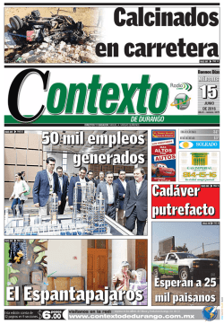 El Espantapajaros - Periódico Contexto de Durango