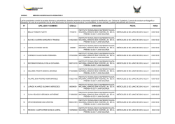 Horarios Pruebas T&eacute;cnicas y Psicom&eacute;tricas del Concurso de