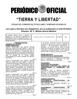 Click para ver Publicación - Periódico Oficial