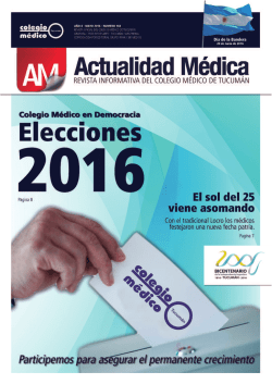 Revista 06/2016 - Colegio Médico de Tucumán