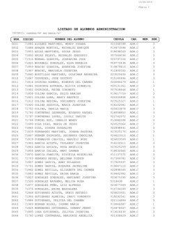 LISTADO DE ALUMNOS ADMINISTRACION