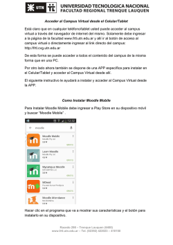 Instalación de Moodle Mobile para usar el Campus desde el Celular