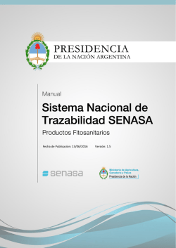 Manual de usuario - senasa